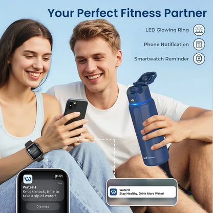WaterH Boost Smart Water Bottle: 32 oz Hydration Tracker with APP &  Insulation