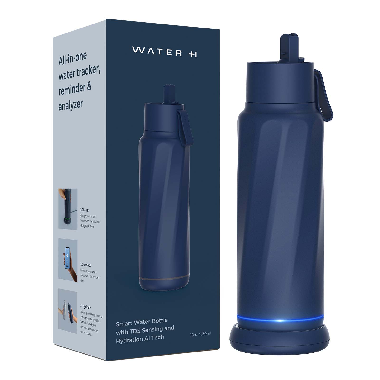 WaterH all-in-one smart water bottle makes hydration easy with