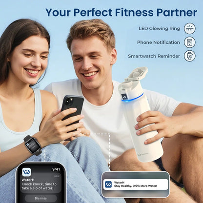 WaterH Boost Smart Water Bottle: 32 oz Hydration Tracker with APP &  Insulation