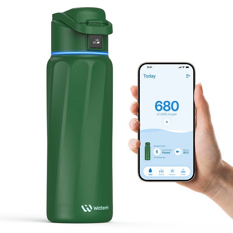 WaterH Boost Smart Water Bottle: 32 oz Hydration Tracker with APP &  Insulation
