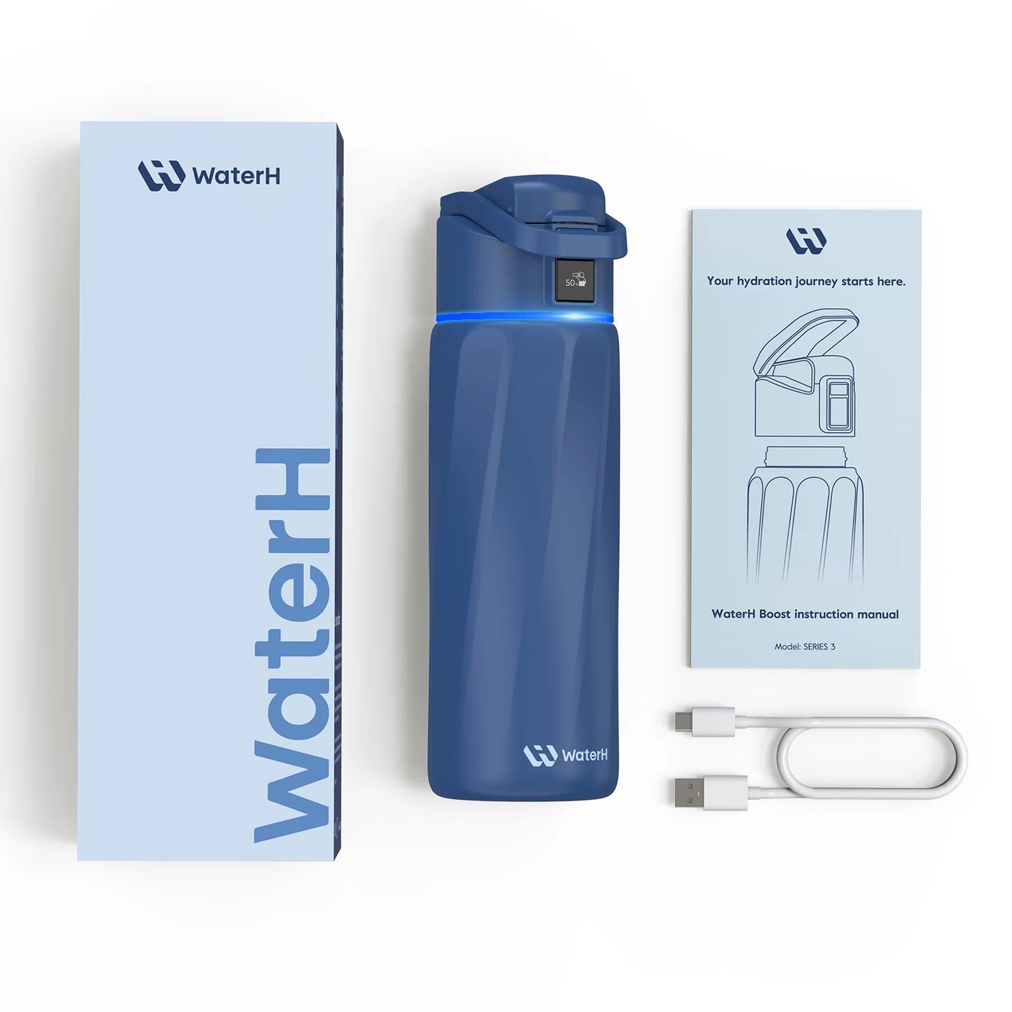 WaterH Smart Water Bottle  24 oz with Hydration Tracking | Official Store