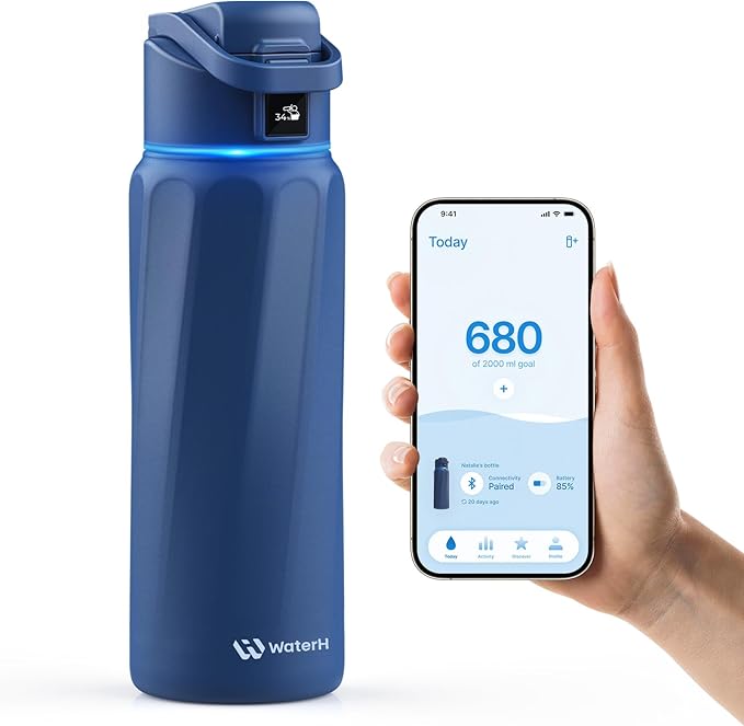 WaterH Boost Smart Water Bottle: 32 oz Hydration Tracker with APP &  Insulation（Special Offer）